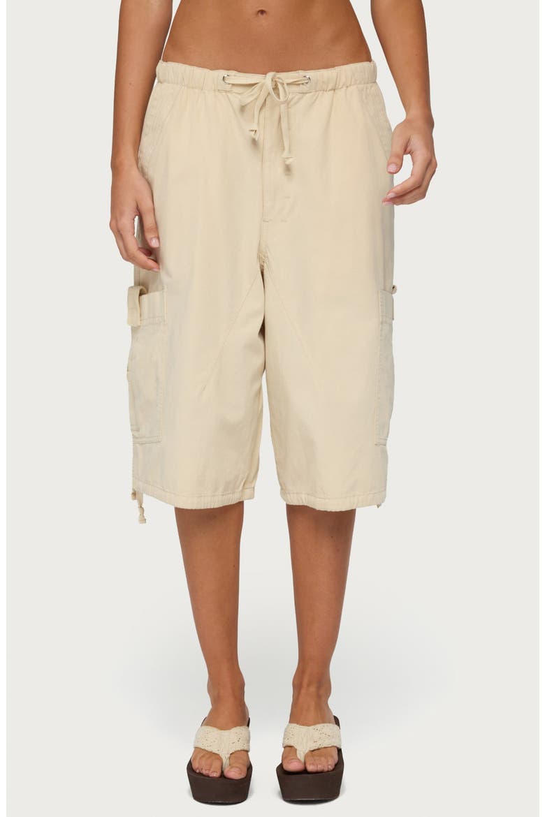 Azul Oversized Cargo Bermuda Shorts, Main, color, BEIGE