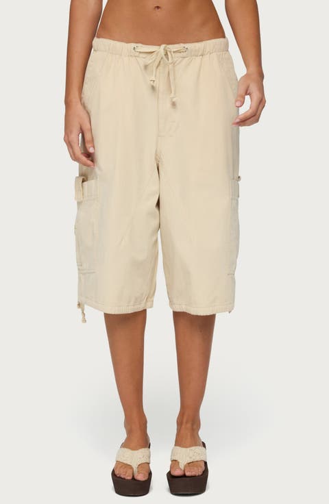 Azul Oversized Cargo Bermuda Shorts