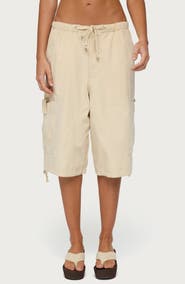 EDIKTED Azul Oversized Cargo Bermuda Shorts