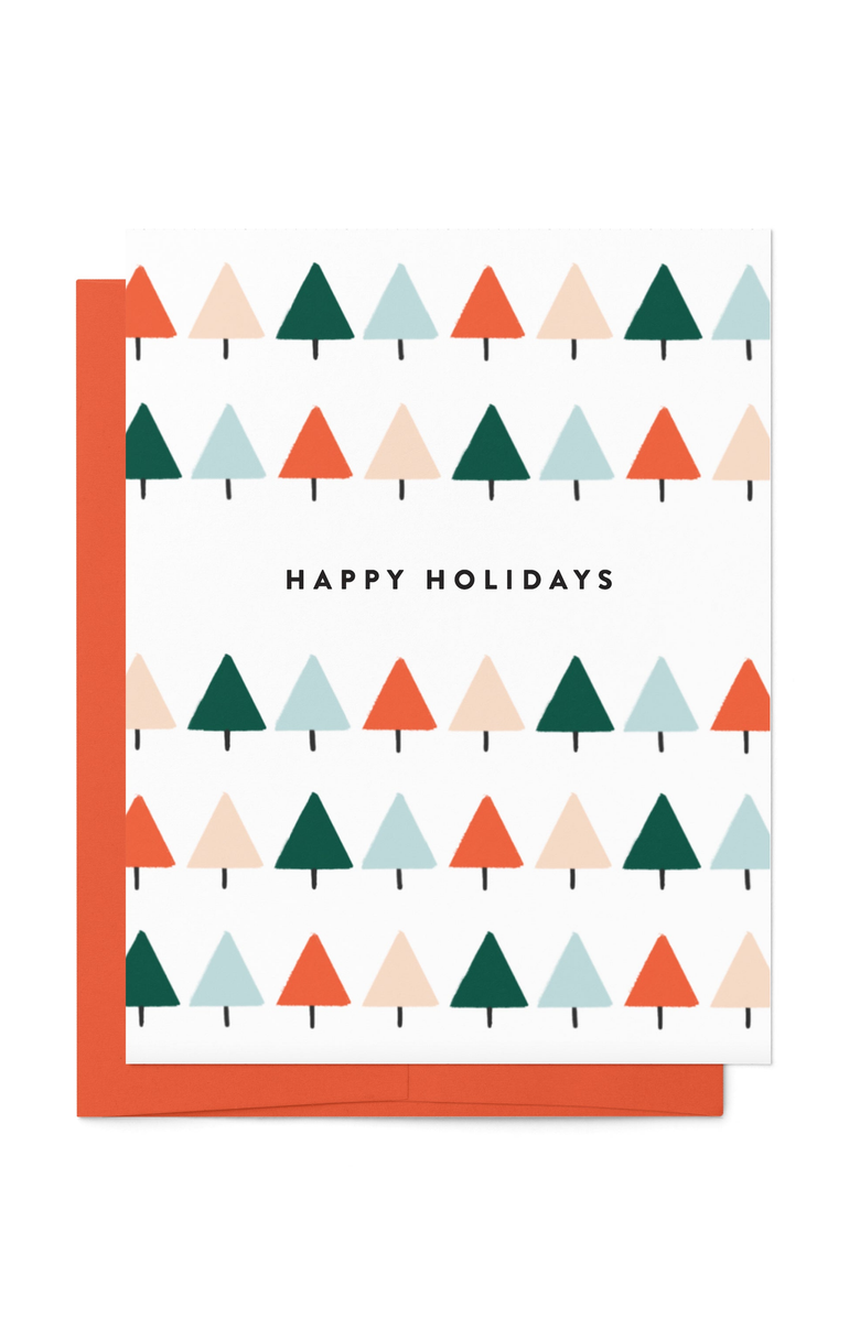 Joy Paper Co. Colorful Christmas Tree Holiday Boxed Set of 8 Cards, Main, color,