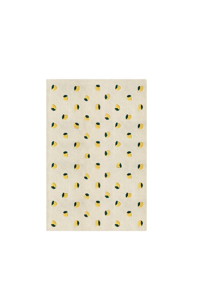 Maison Deux Lemons Rug, Main, color, Cream / Yellow Print