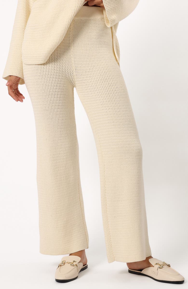 Petal & Pup McKinley Cotton Sweater Knit Pants, Main, color, Cream