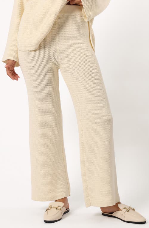 Petal And Pup Petal & Pup Mckinley Cotton Sweater Knit Pants In Neutral