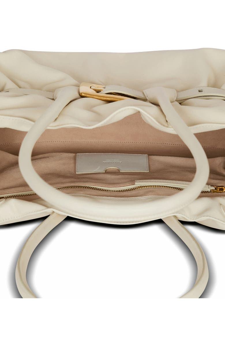 Balmain Large Calfskin Anthem Bag, Alternate, color, White
