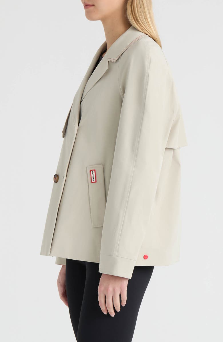 Hunter Tina Double Breasted Short Trench Coat, Alternate, color, Vanilla