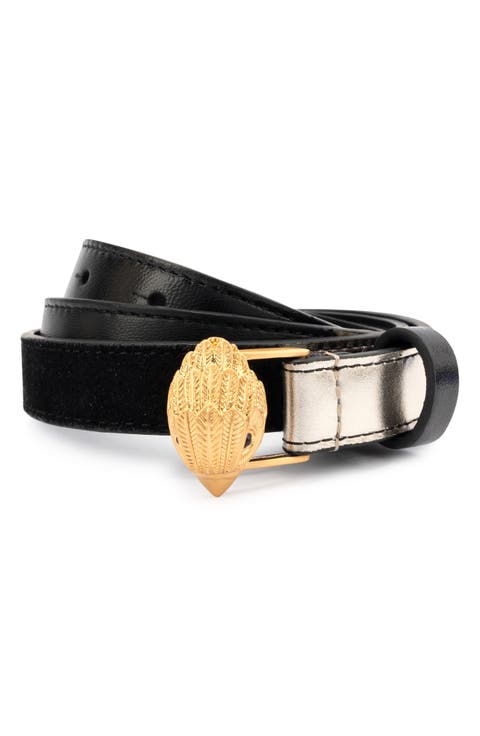 Patchwork Eagle Leather Belt