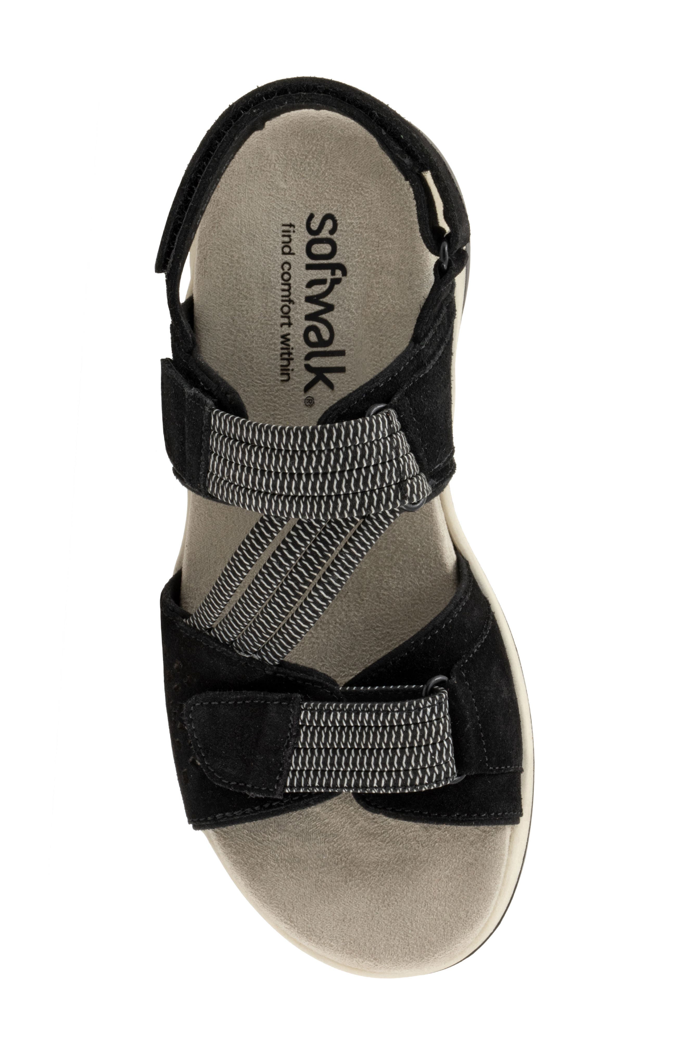 SoftWalk<sup>®</sup> Oahu Slingback Sandal, Alternate, color, Black Suede