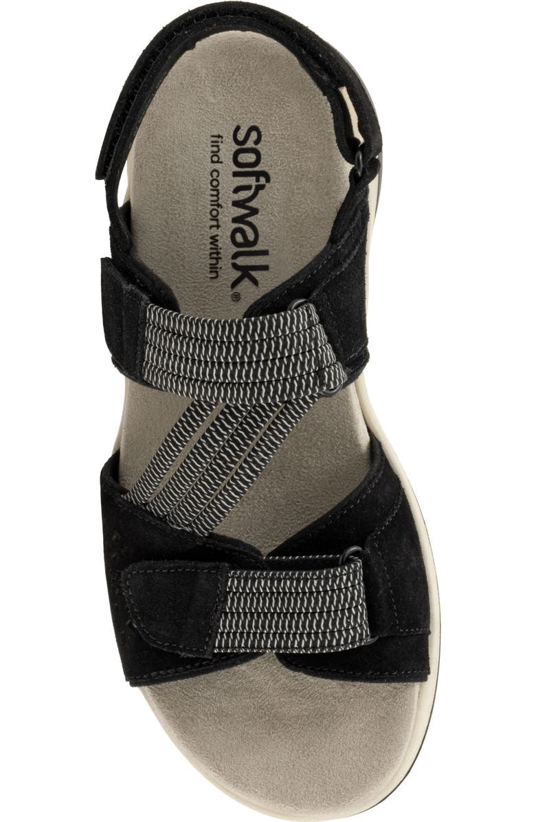 SoftWalk<sup>®</sup> Oahu Slingback Sandal, Alternate, color, Black Suede