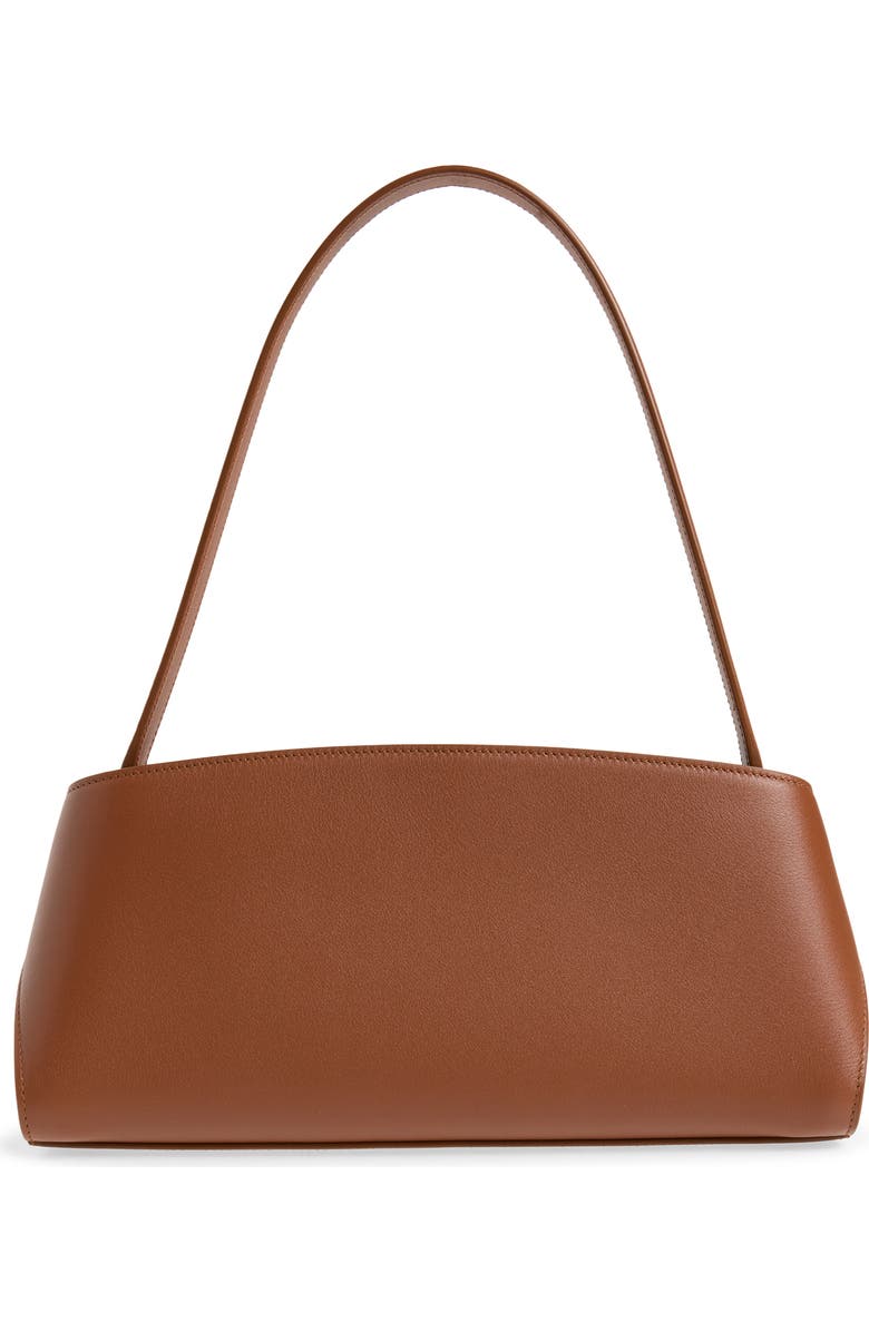 FERRAGAMO Hug Leather East/West Shoulder Bag, Alternate, color, New Cognac T Di Moro