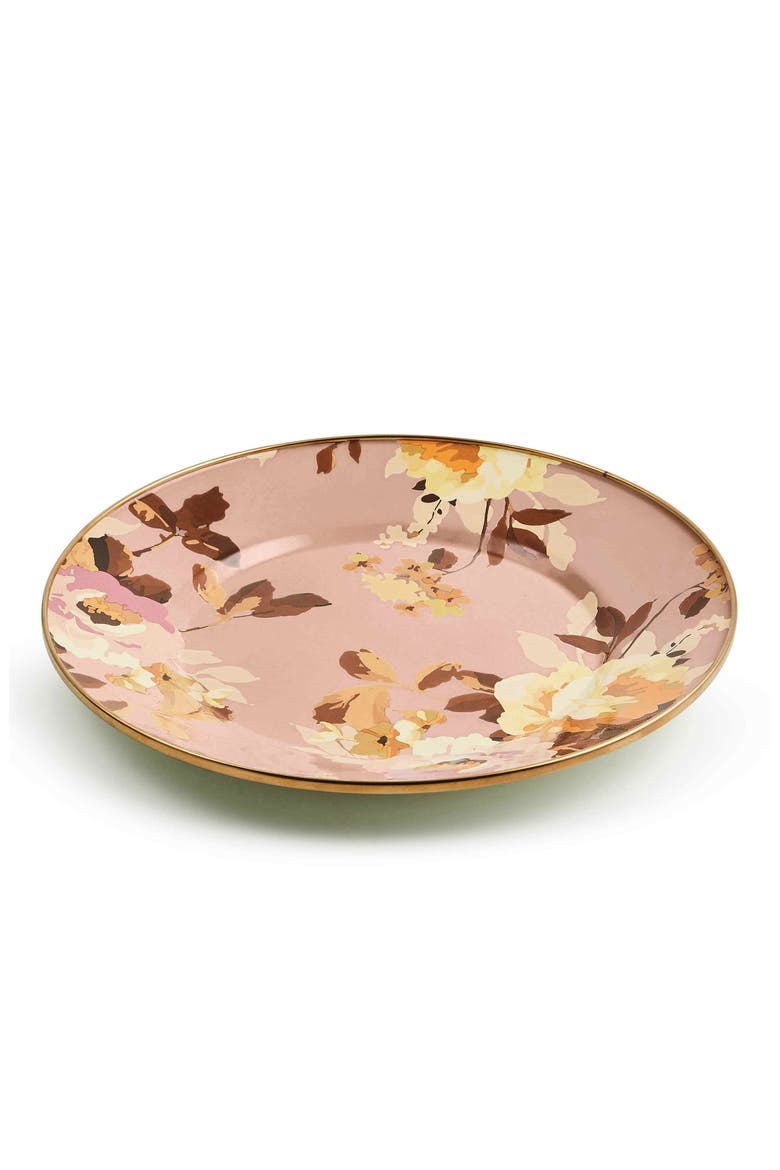 Wild Rose Mauve Enameled Steel Dinner Plate, Main, color, MAUVE