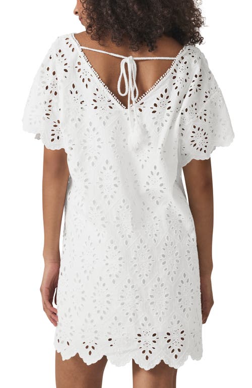 Splendid Cotton Eyelet Minidress In White