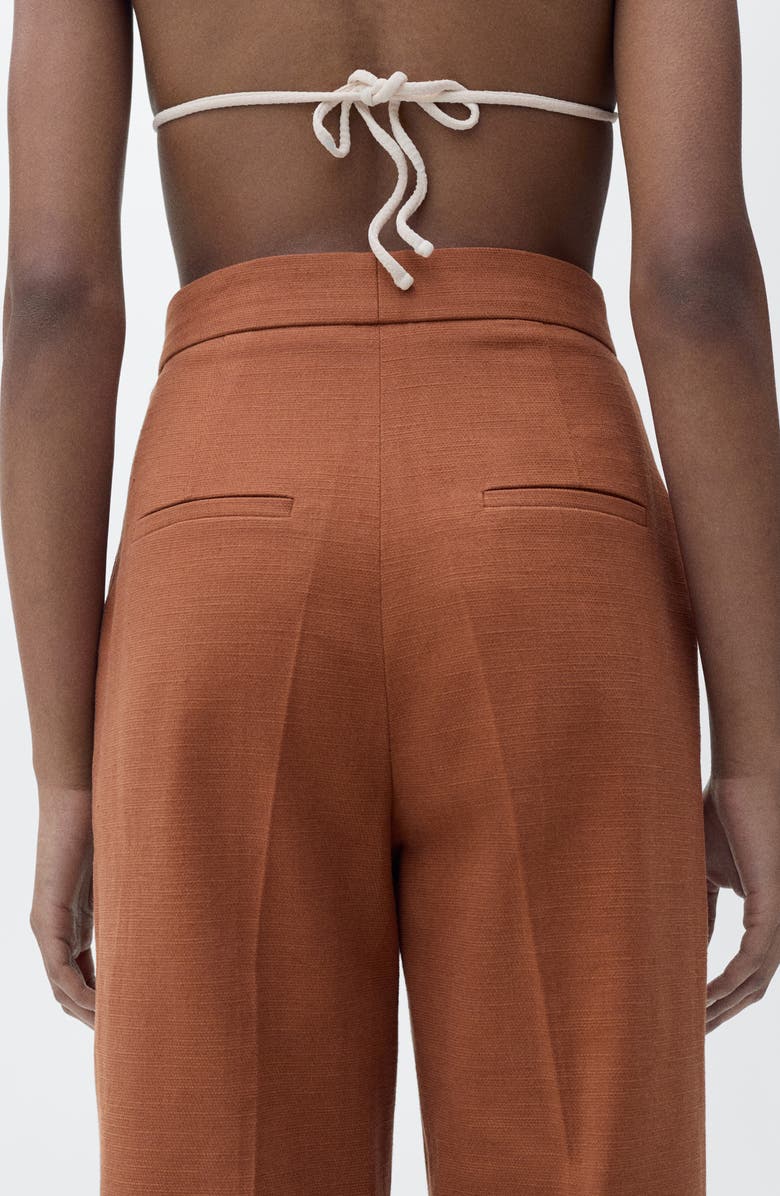 MANGO Stretch Cotton & Linen Suit Pants, Alternate, color, 