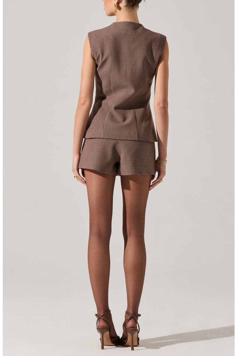 Giselle Check Vest, Alternate, color, BROWN WINE PLAID
