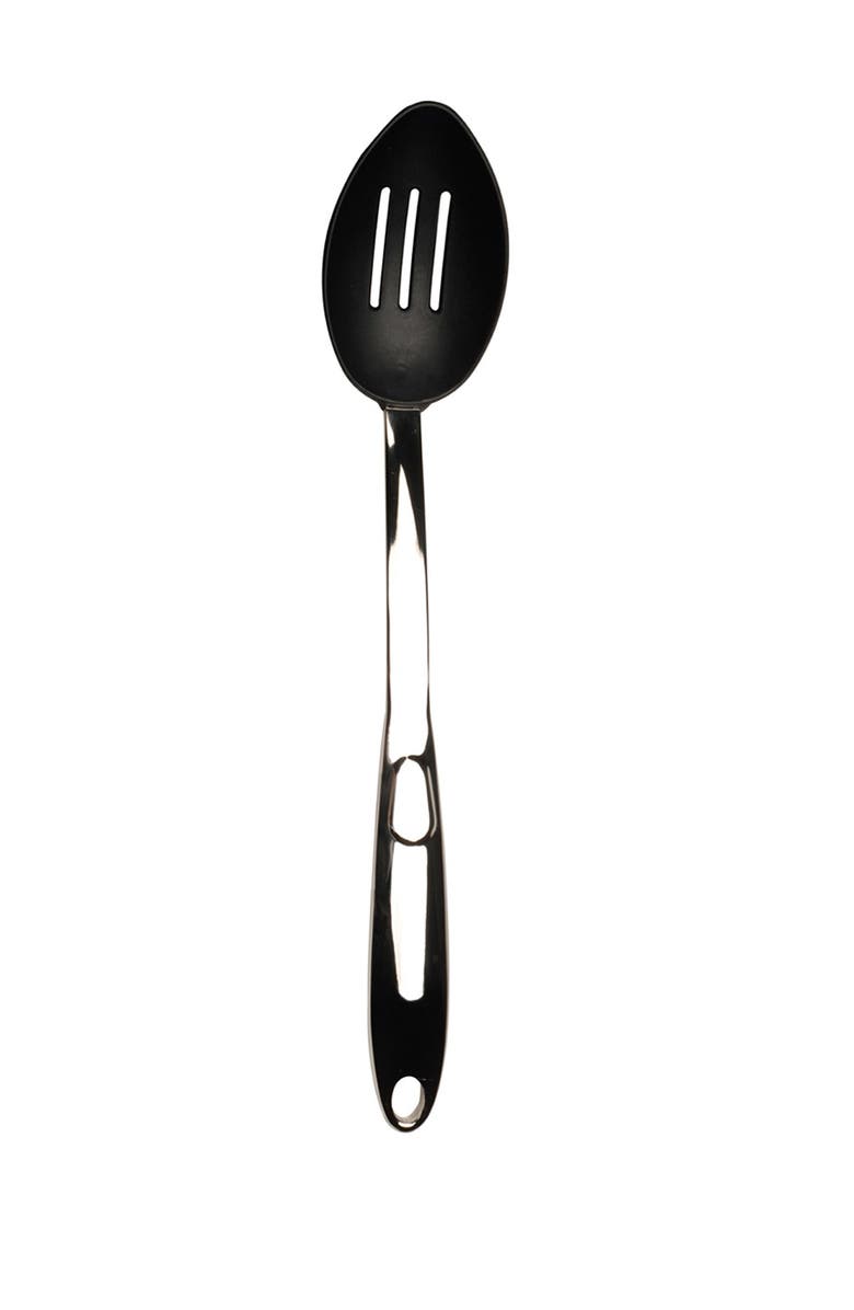 BergHOFF Nylon Silver Slotted Serving Spoon, Main, color, Black