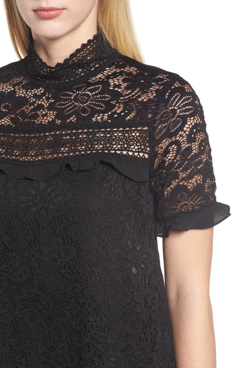 GIBSONLOOK Gibson x Glam Squad Sheaffer Lace Top, Alternate, color,