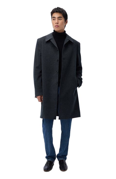 Men's Single Breasted Cashmere Coat