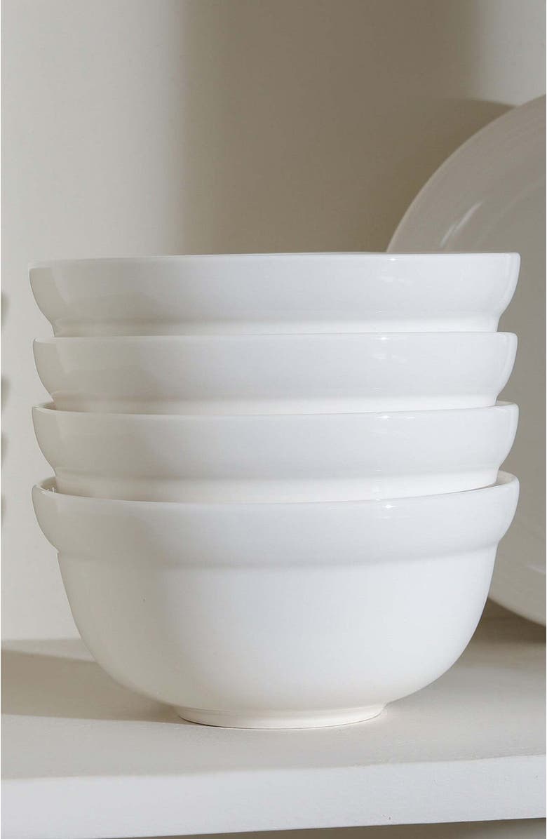 Stone Lain Virtuo Porcelain 4-Piece Bowl Set, Alternate, color, White