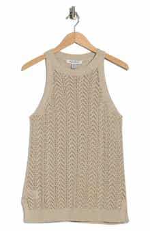 Tommy Bahama Pointelle Halter Neck Sweater Tank