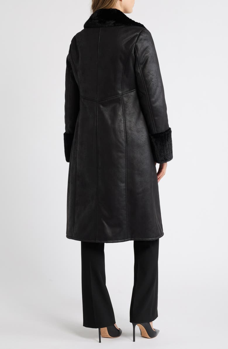Via Spiga Faux Shearling Coat, Alternate, color, 