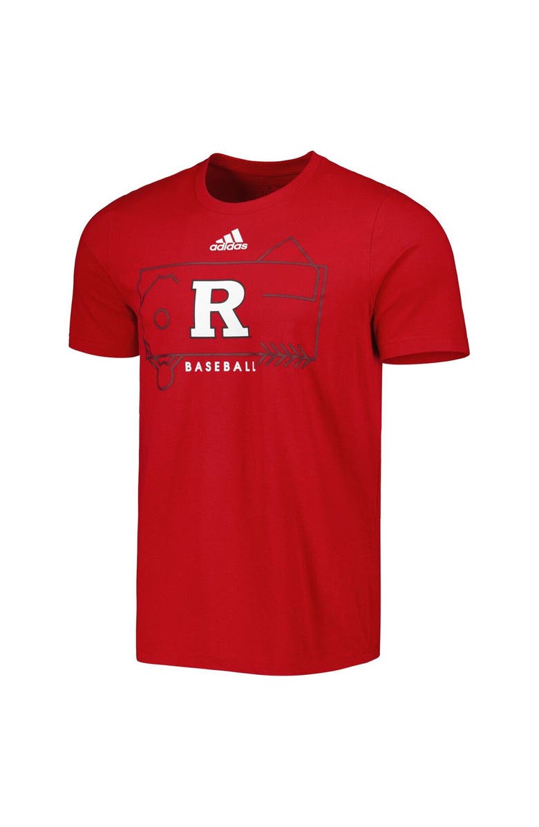 adidas Men's adidas Scarlet Rutgers Scarlet Knights Locker Lines Baseball Fresh T-Shirt, Alternate, color, 