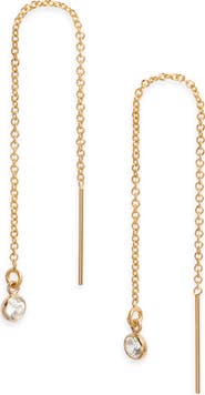 Nashelle Muse Cubic Zirconia Threader Earrings