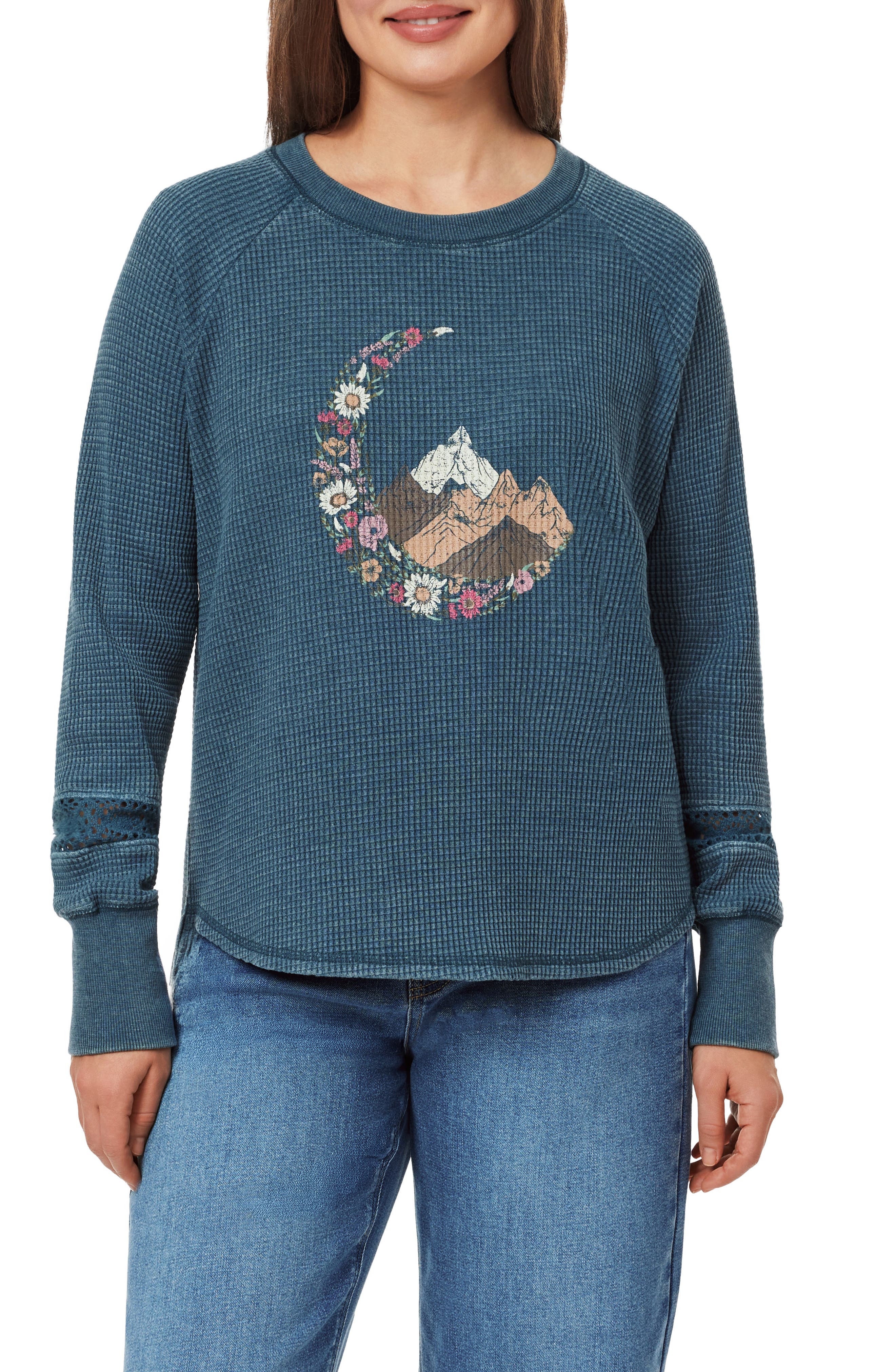 Nella Graphic Waffle Sweater