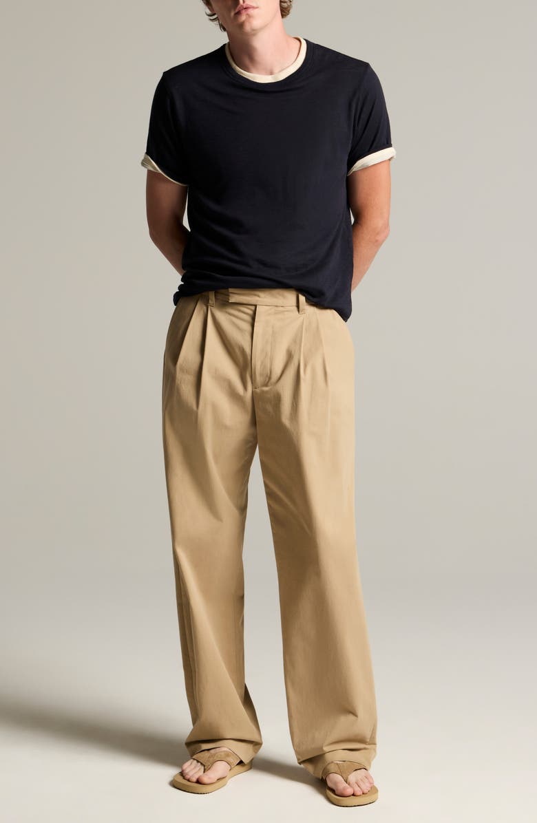 Vince Fine Slub Layered Look Pima Cotton T-Shirt, Alternate, color, 