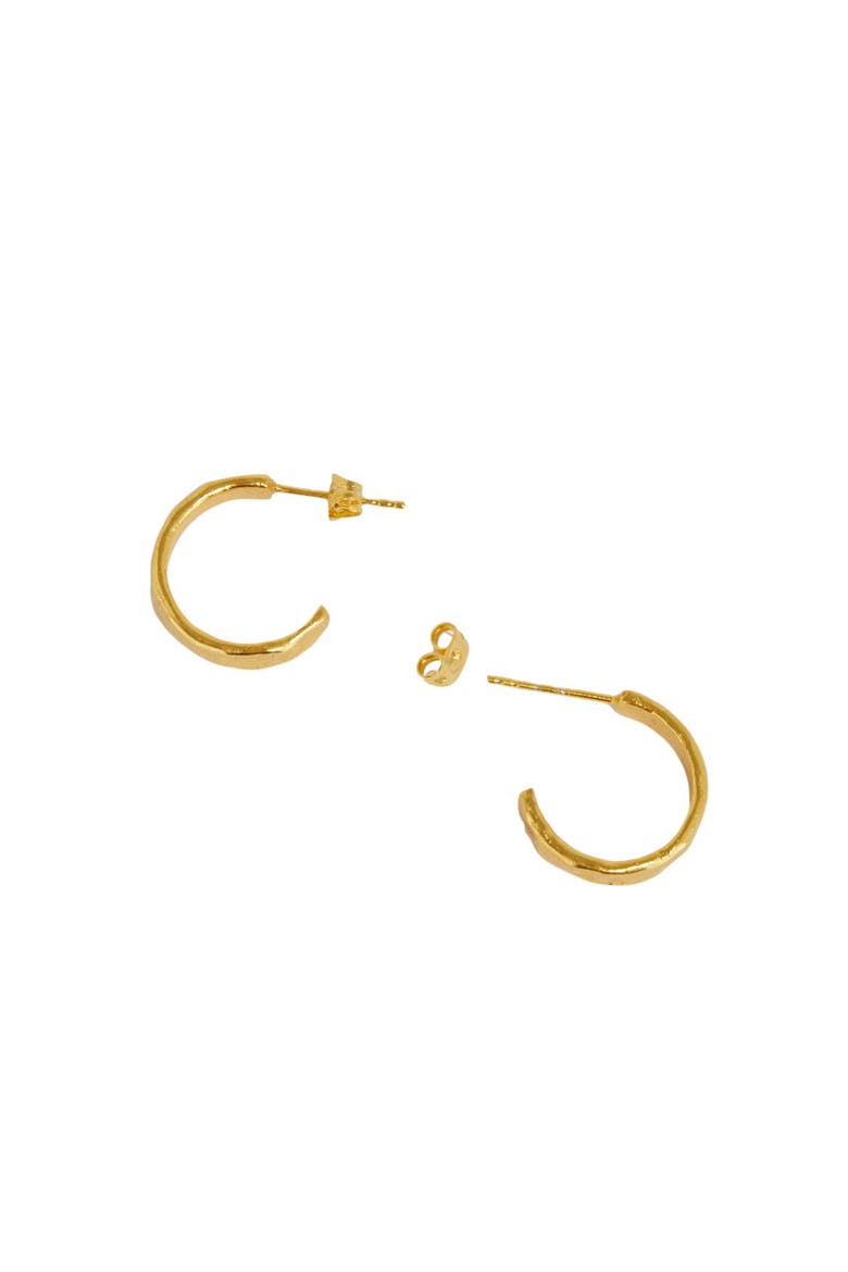 Dela Textured Hoop Earring, Alternate, color, Gold