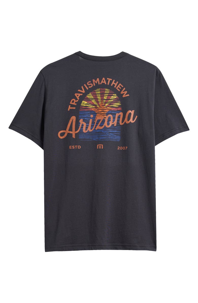 TravisMathew Red Rock Haze Graphic T-Shirt, Alternate, color, Black