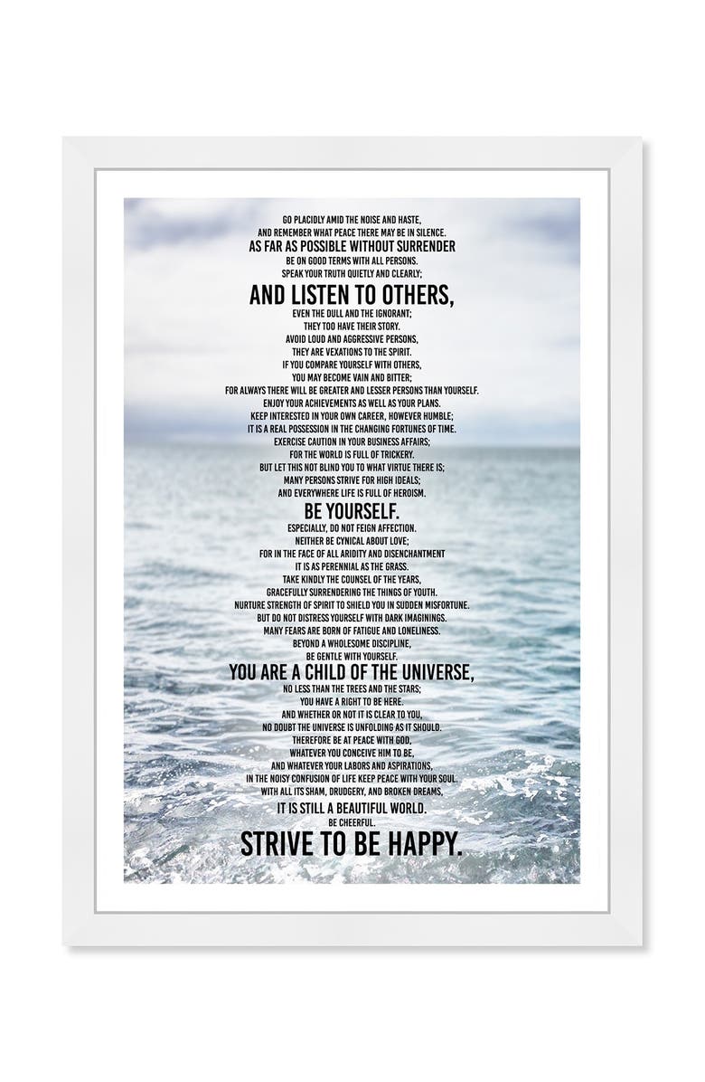 Wynwood Studio Desiderata Inspiration Art, Main, color, Blue
