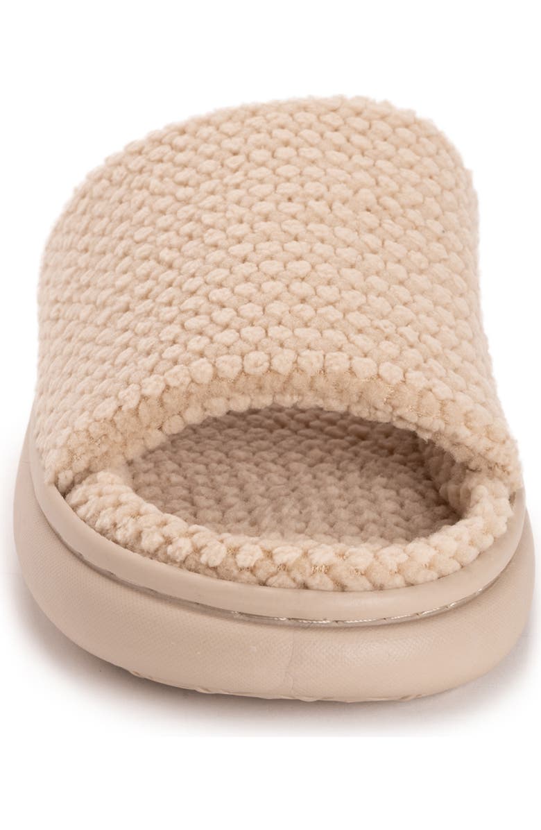 MUK LUKS Marsai Faux Shearling Slipper, Alternate, color, Wheat Knit