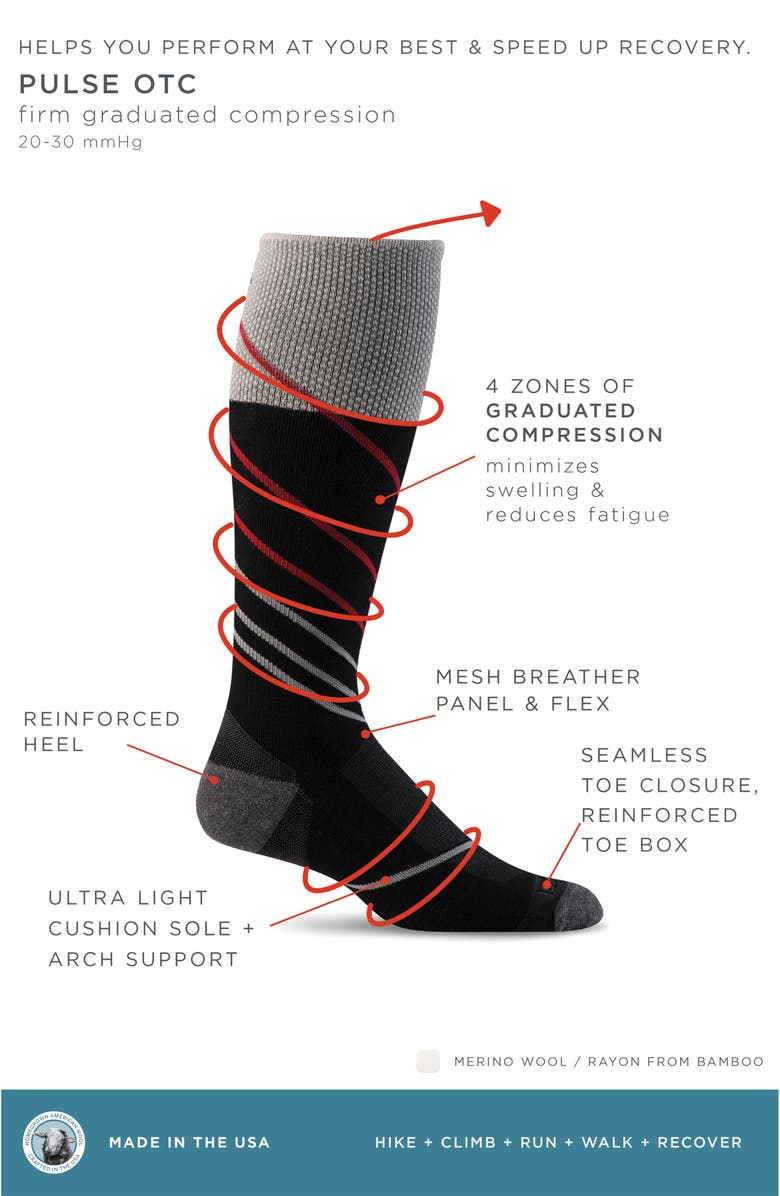 SOCKWELL Pulse Over the Calf Compression Socks, Alternate, color, Black