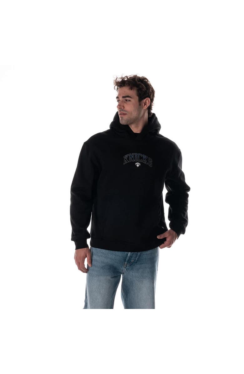 THE WILD COLLECTIVE Unisex The Wild Collective Black New York Knicks Splatter Premium Hoodie, Main, color, Black