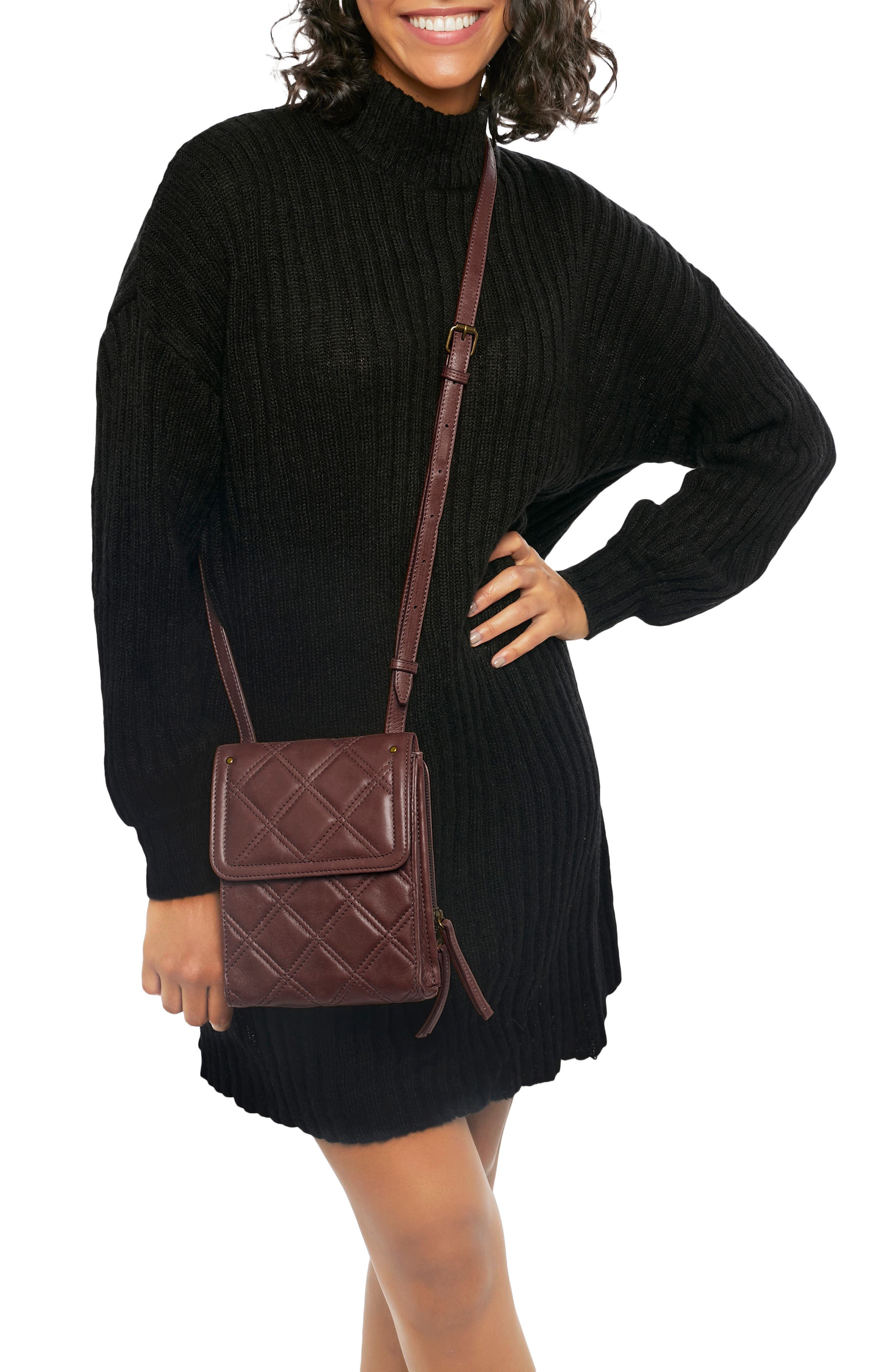 AMERICAN LEATHER CO. Kansas Quilted Leather Crossbody, Alternate, color, 