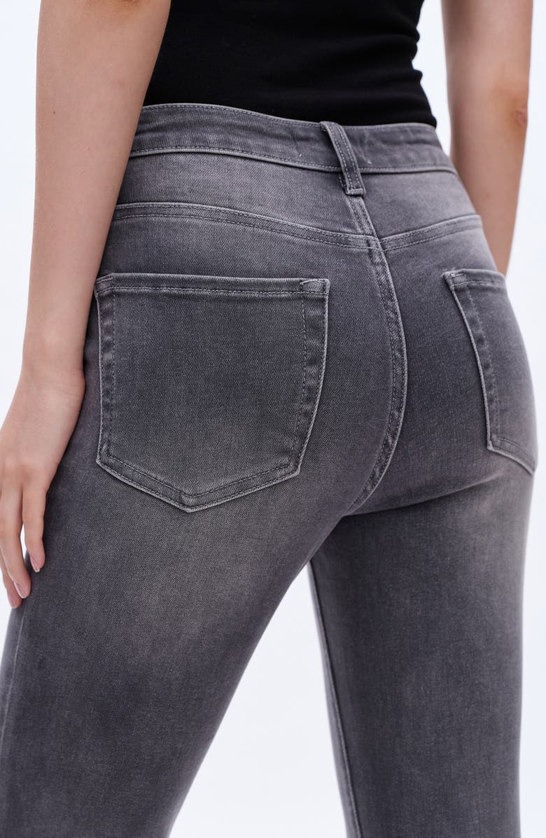 Bayeas Release Hem Mid Rise Flare Jeans, Alternate, color, Gray