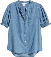 Caslon® Chambray Button-Up Shirt