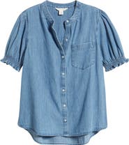 Caslon® Chambray Button-Up Shirt