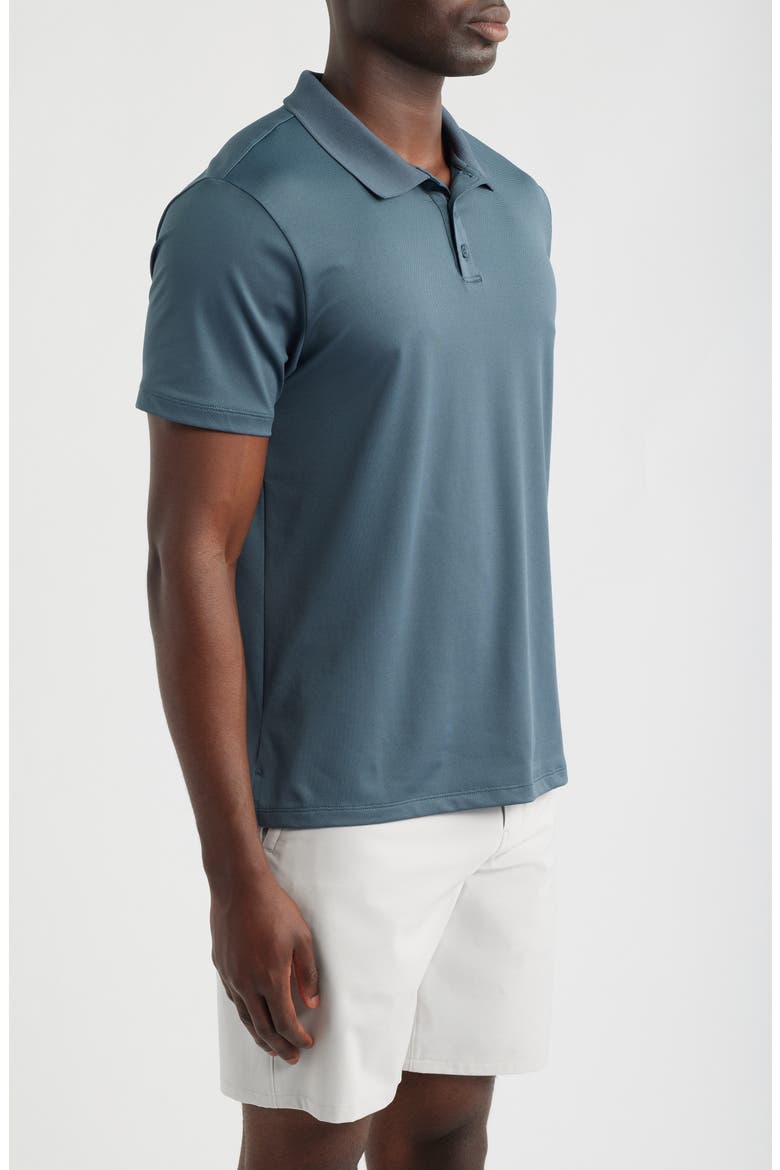 Textured Golf Polo, Alternate, color, BLUE SLATE