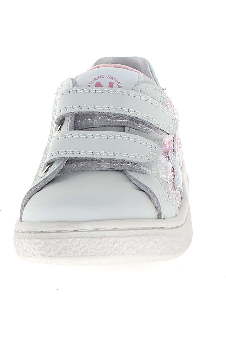 Naturino Kids' Pinn Sneaker, Alternate, color, White-Pink-Silver