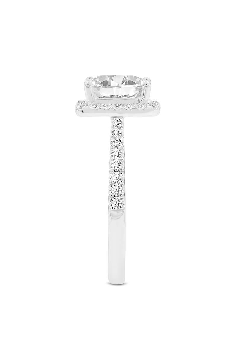 LuvMyJewelry Magdalena 14K White Gold Princess Cut Lab Grown Diamond Halo Engagement Ring - 2.4 Ct, Alternate, color, 