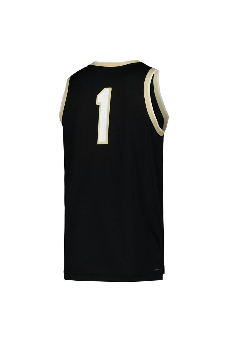 Men's Nike Black Wake Forest Demon Deacons Replica Basketball Jersey, Alternate, color, Black