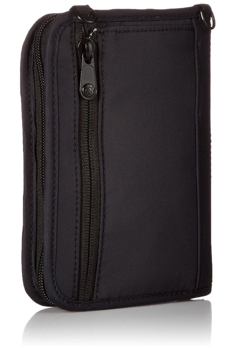 RFIDsafe V150 Anti theft RFID blocking compact organiser, Alternate, color, Black