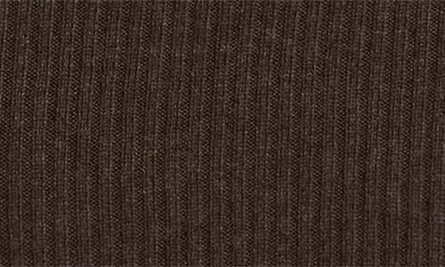 Astr The Label Tilde Long Sleeve Rib Sweater Dress In Brown