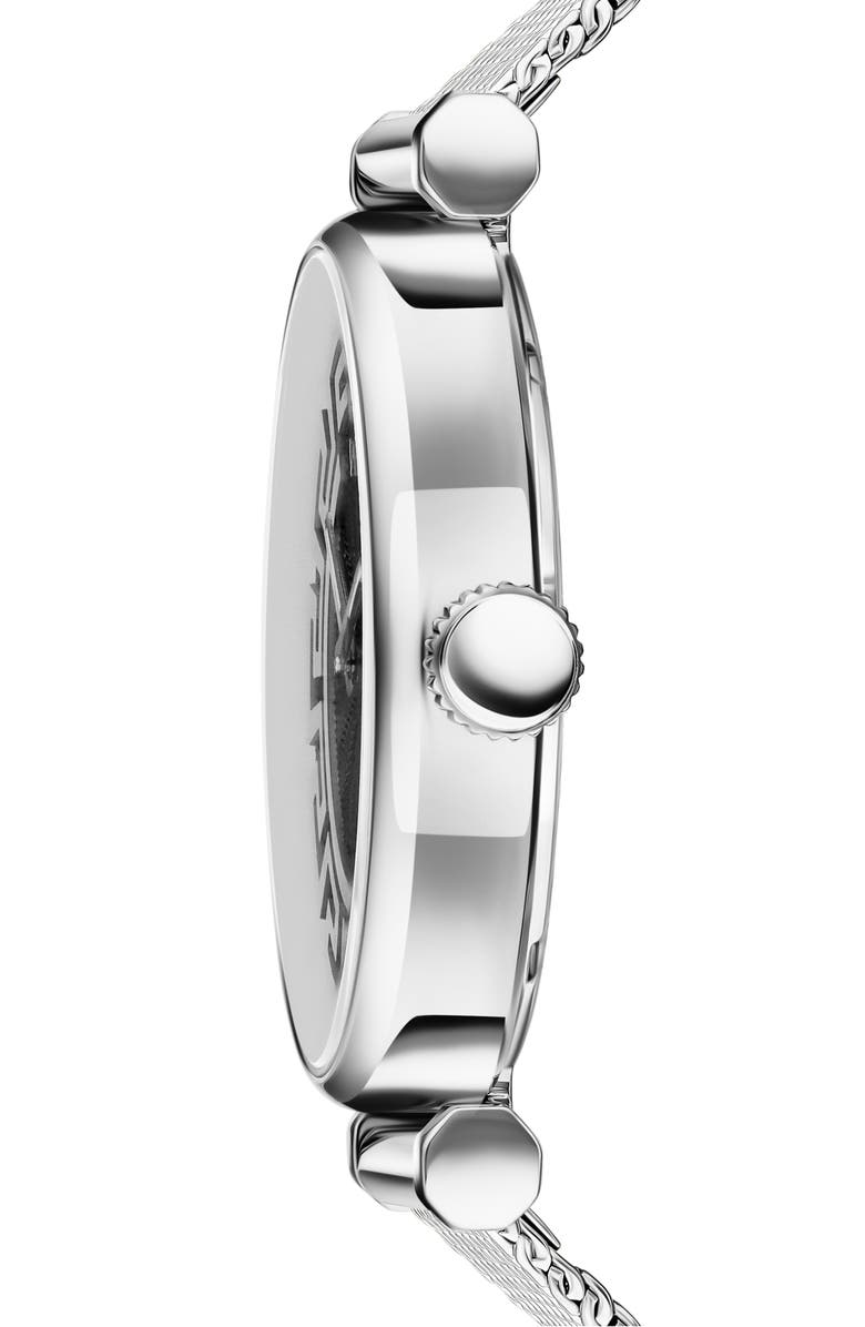 Versace Two-Hand Quartz Mesh Strap Watch, 35mm, Alternate, color,