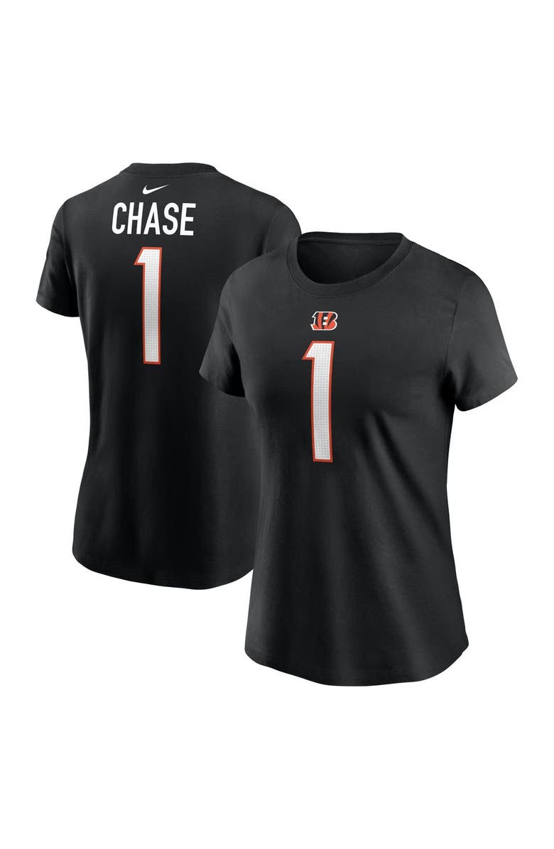 Nike Women's Nike Ja'Marr Chase Black Cincinnati Bengals Player Name & Number T-Shirt, Main, color, Black