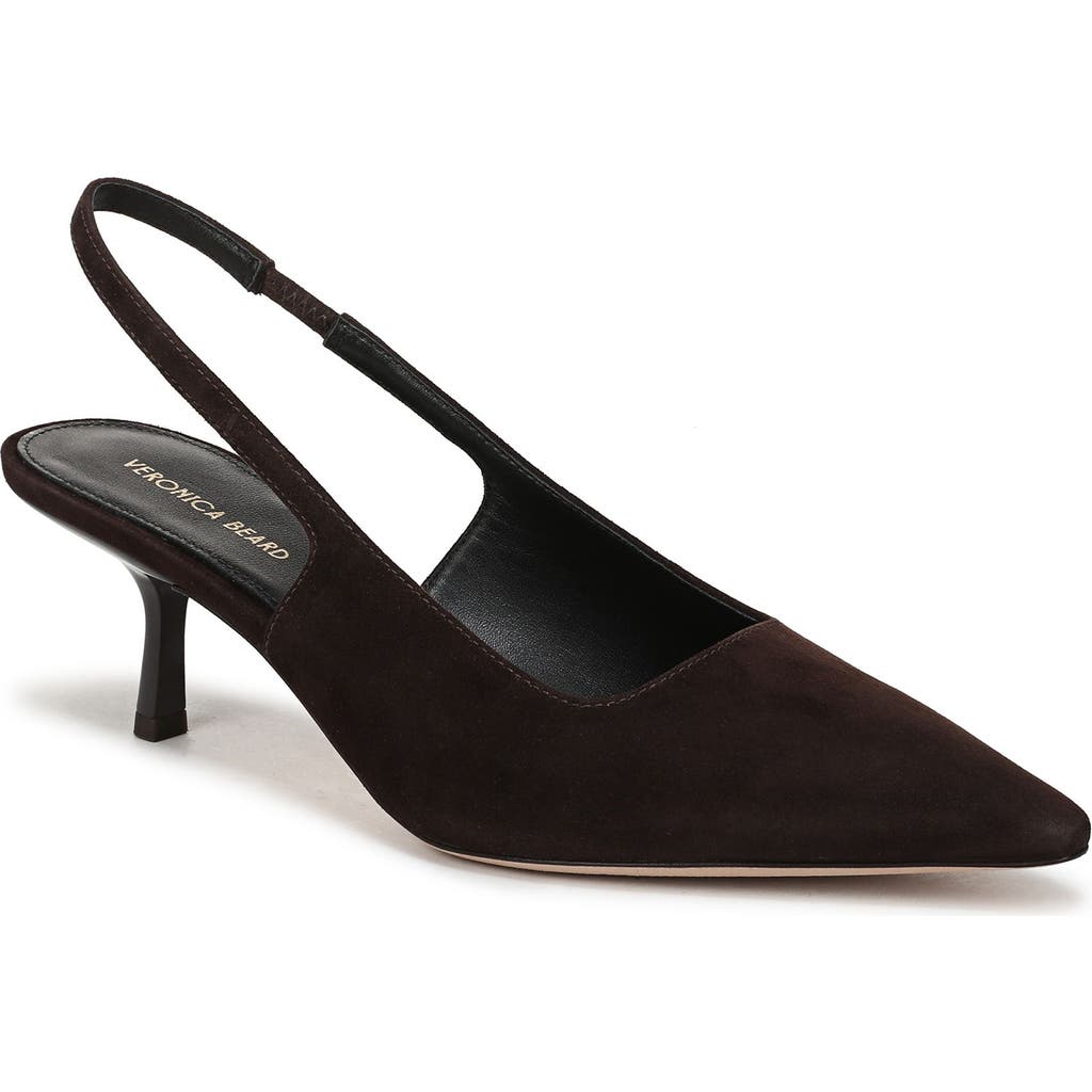 Veronica Beard Cashel Slingback Pointed Toe Pump In Brown