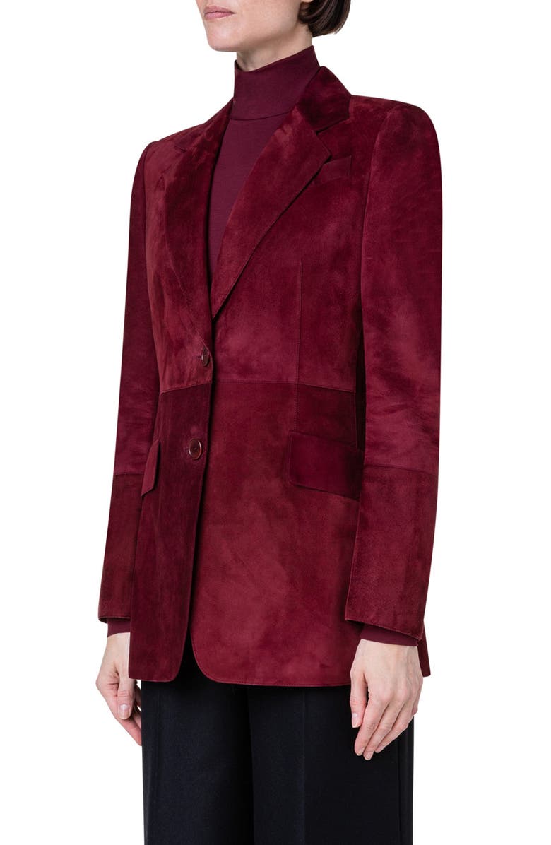 Akris punto Suede Blazer, Alternate, color, 