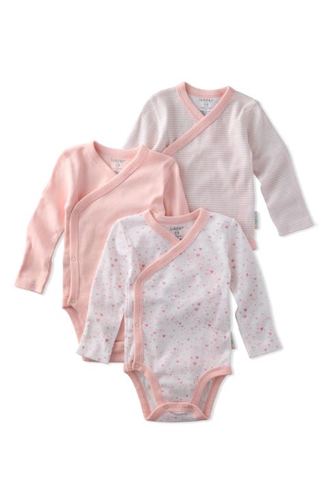 Sterling Side Snap Organic Cotton Assorted 3-Pack Bodysuits (Baby)