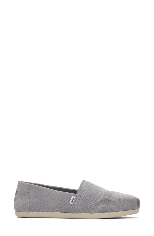 Toms Womens Drizzle Grey Alpargata Branded Canvas Shoes In Grey