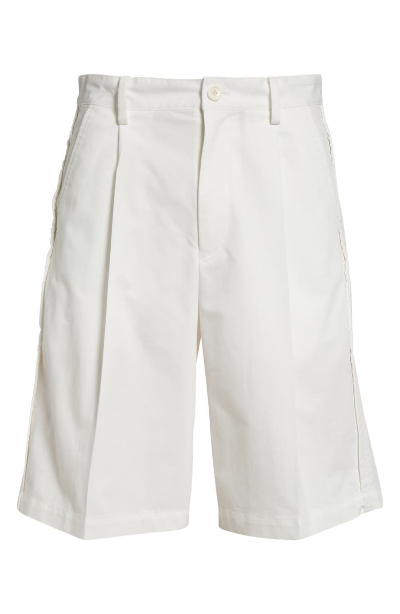 Undercover Pleat Front Bermuda Shorts, Alternate, color, White